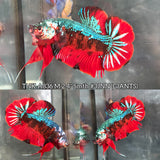 Live Male Betta Red Green Morakot Galaxy Giants Plakat (TNK-A836) High quality what you see what you get!!