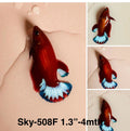 Live Female Betta Fancy Red Helboy startail Plakat (Sky-508)High quality what you see what you get!!