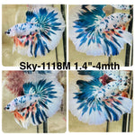 Live Male Betta Fancy Blue Marble Polkadot Halfmoon (Sky-1118)S299 High quality What you see What you get!!