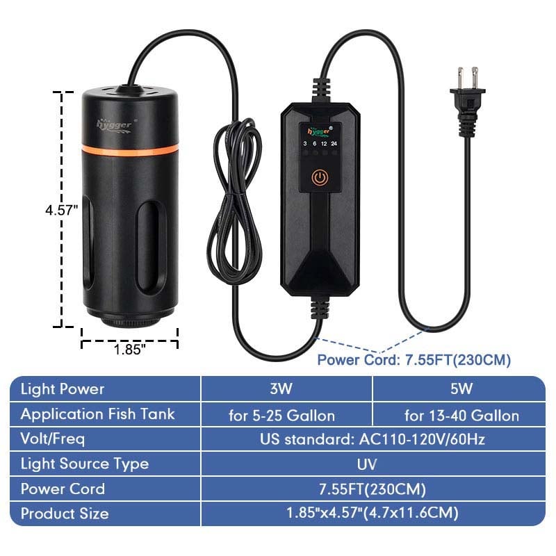 Hygger Sweeper Aquarium Clean Light